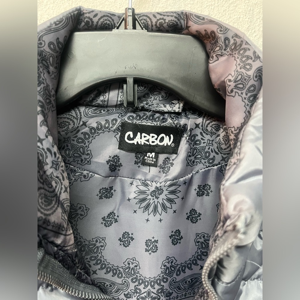 Carbon Gray Puffer Vest for Men. M - Picture 2 of 4